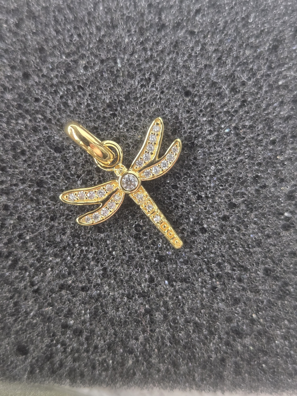 Thomas Sabo Gold Dragonfly Pendant with Clear Crystals
